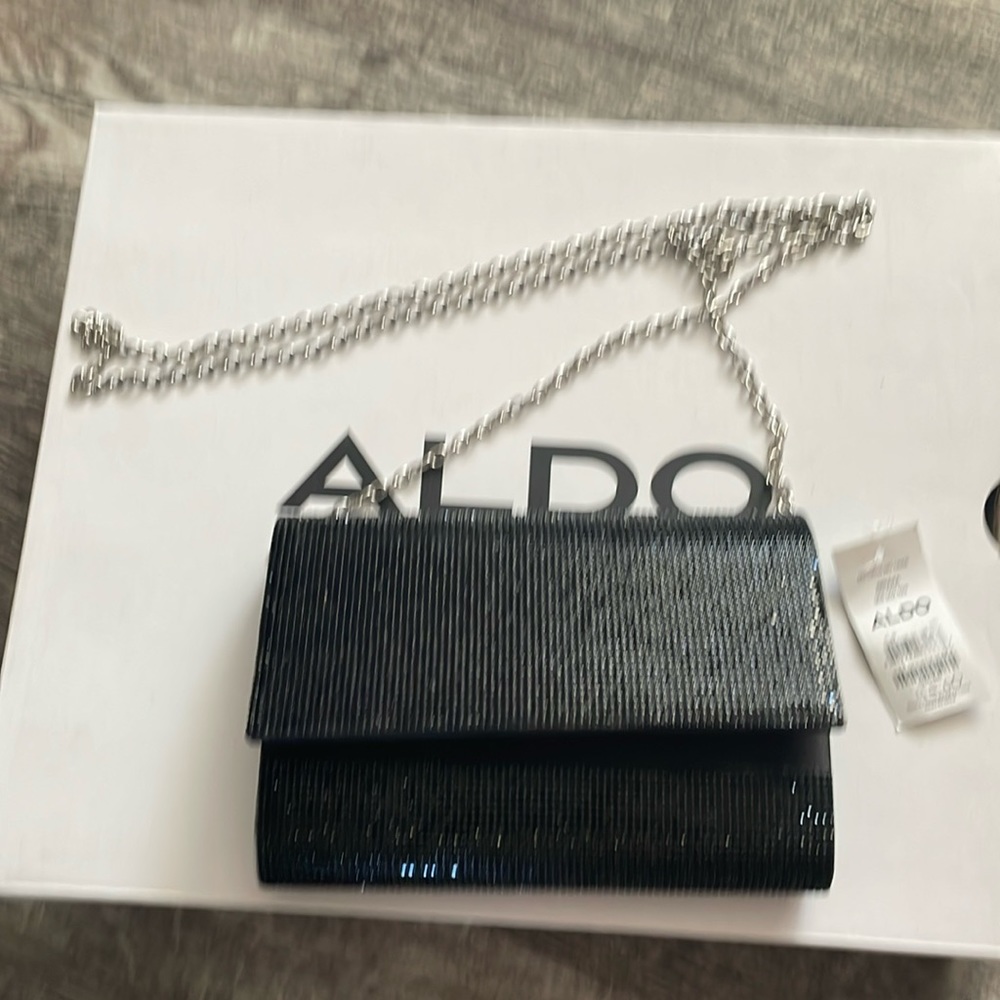 Black sequins cocktail/ clubbing purse by ALDO brand new.
